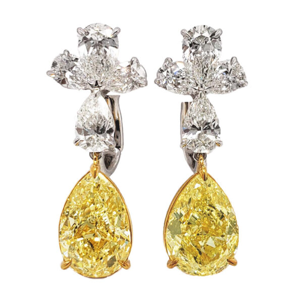Fancy Color Diamond Drop Earrings